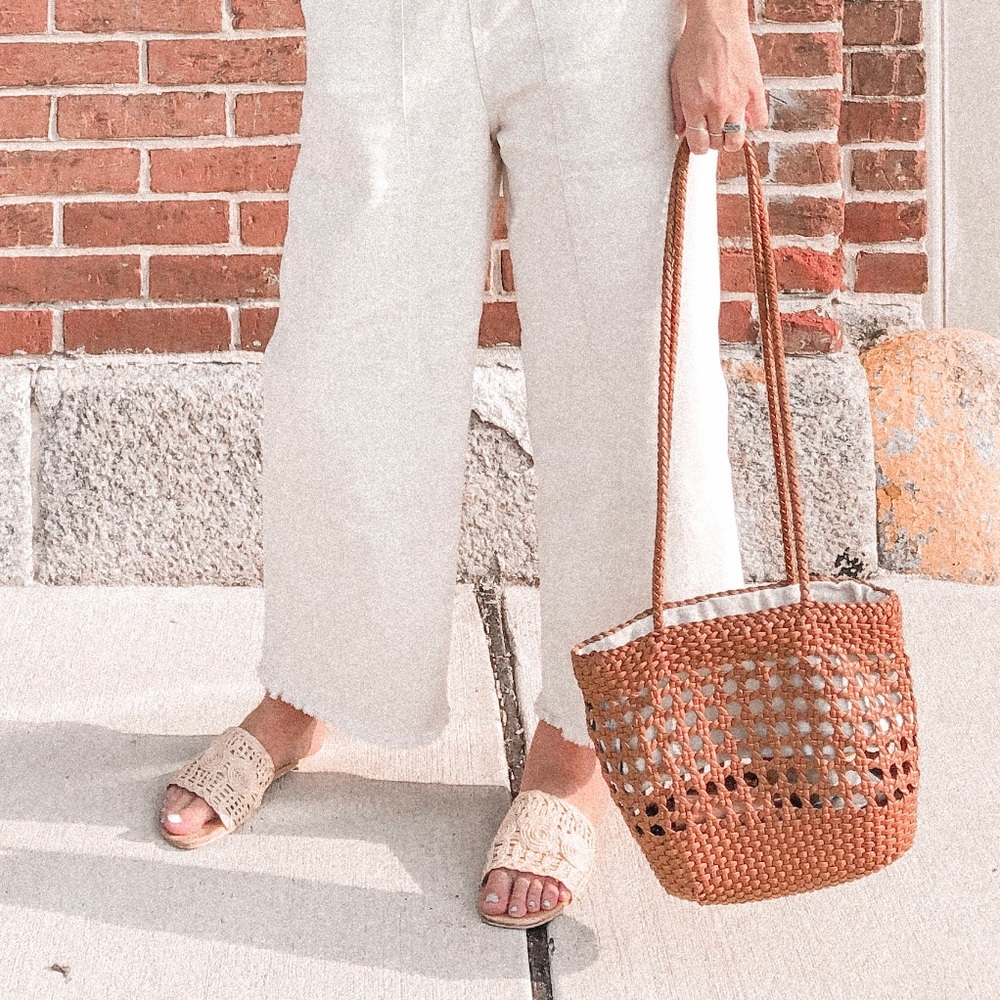 Zara basket woven bag ✨